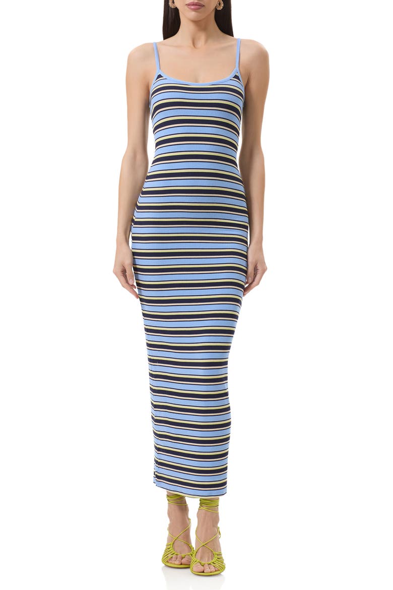 Ashlyn Cozy Rib Body-Con Midi Dress, Main, color, IRIS STRIPE