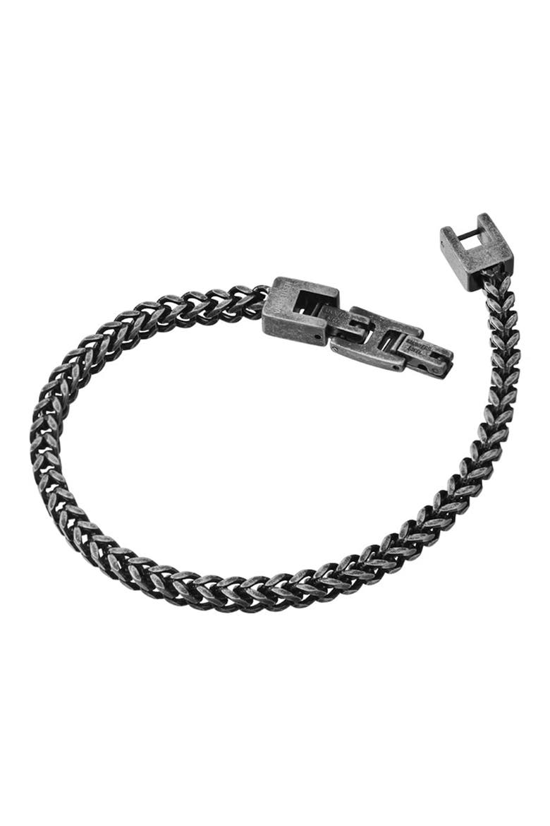 Men's Franco Chain Bracelet, Alternate, color, BLACK