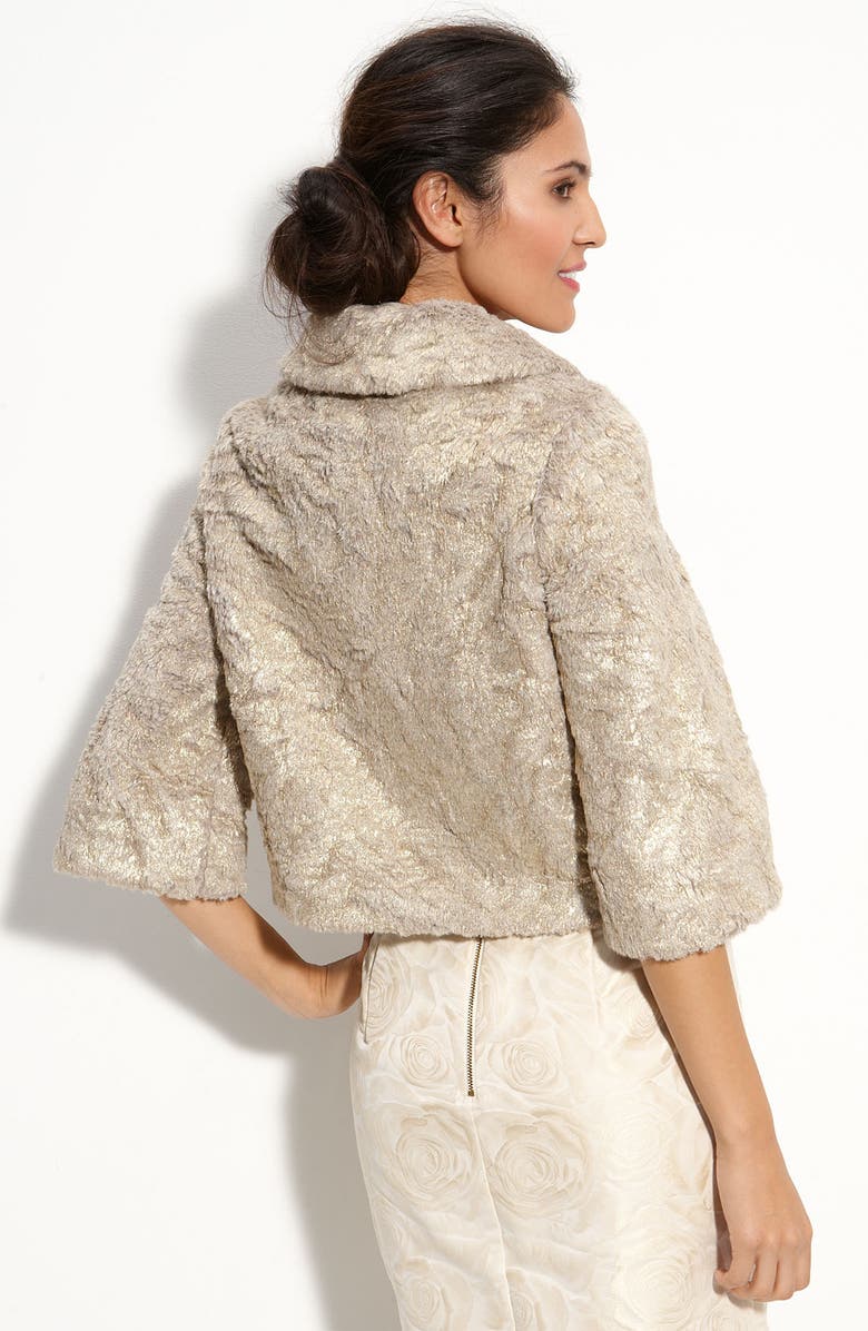 Kate Spade New York 'nicole' metallic faux fur jacket, Alternate, color,