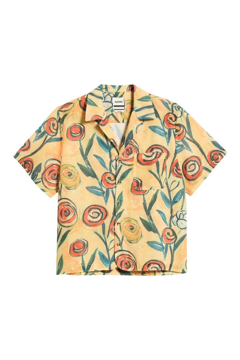 Brush Camp Shirt, Main, color, ORANGE