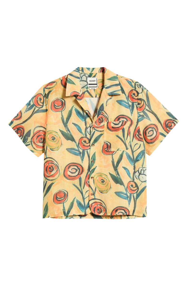 RIZORT Brush Camp Shirt, Main, color, Orange