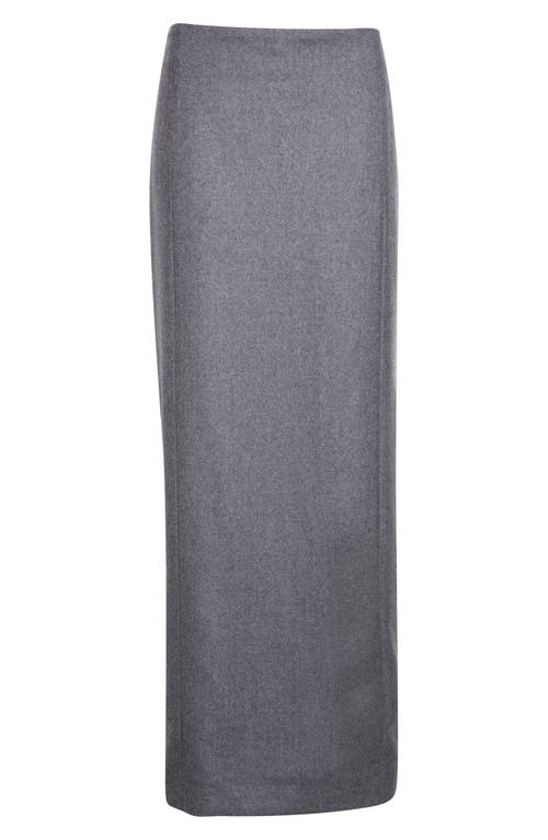 Thom Browne Wool Flannel Pencil Skirt In Red