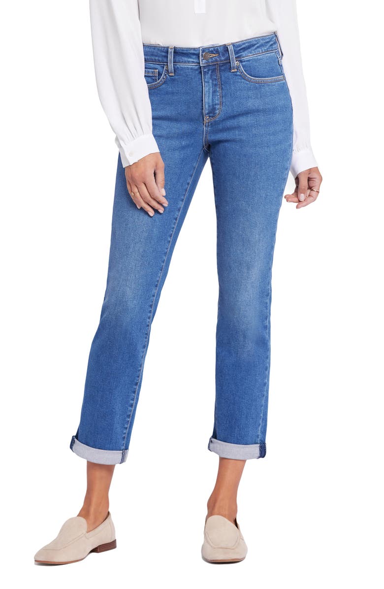 NYDJ Sheri Cuffed Ankle Slim Jeans, Main, color, 