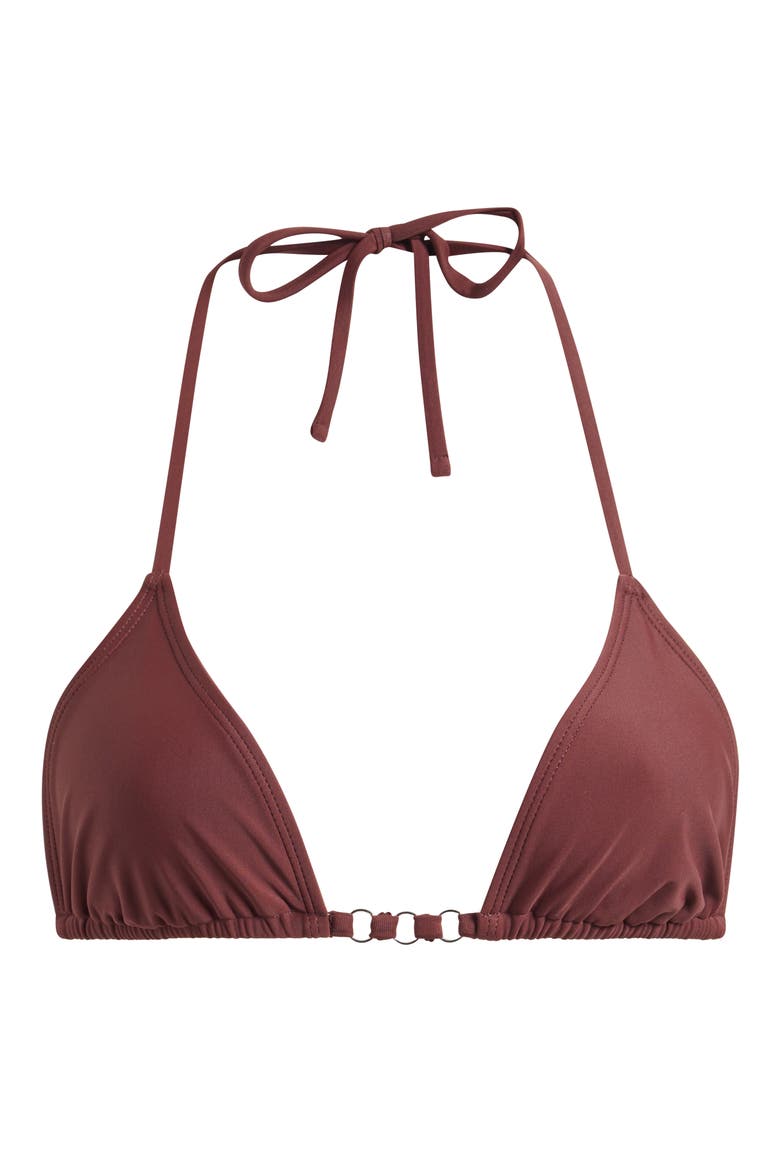 Gardenia Triangle Swim Top, Alternate, color, BROWN