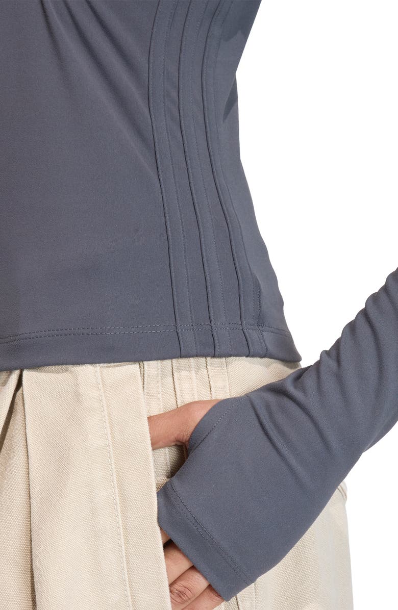 adidas Originals Essentials Off the Shoulder Long Sleeve Top, Alternate, color, Utility Black