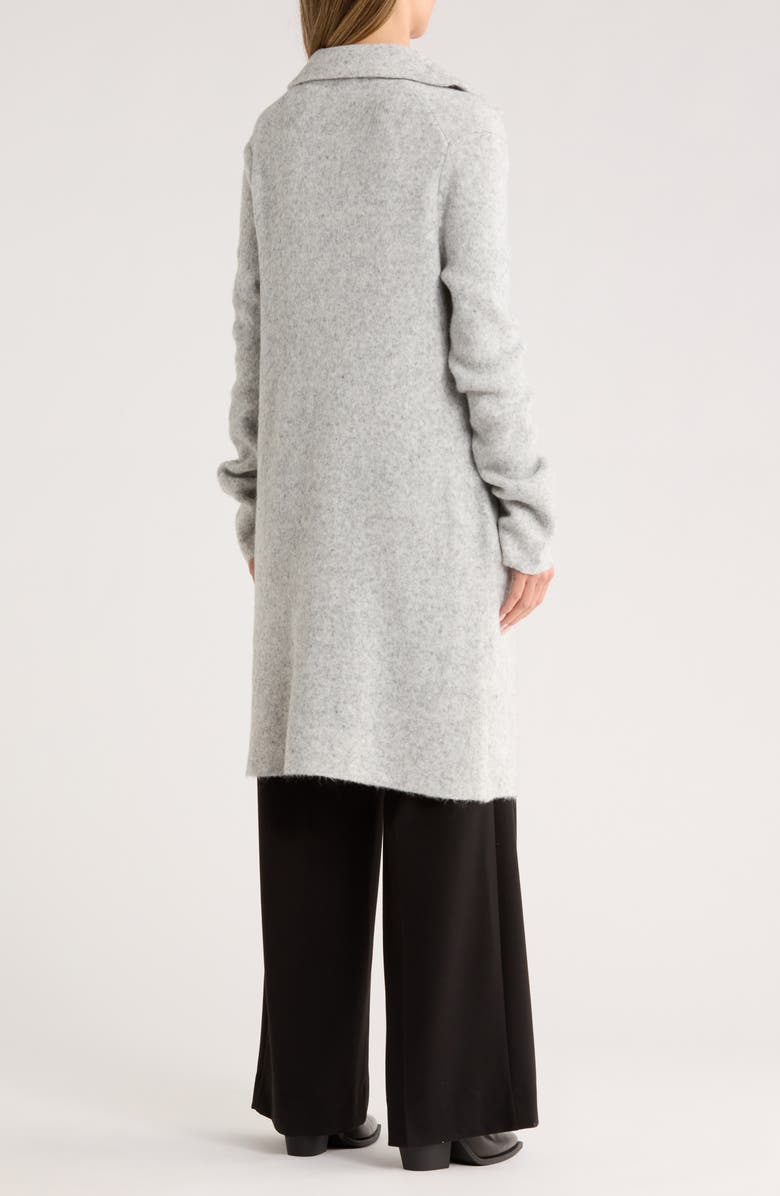 ELIE ELIE TAHARI Button Front Sweater Coat, Alternate, color, Grey Heather