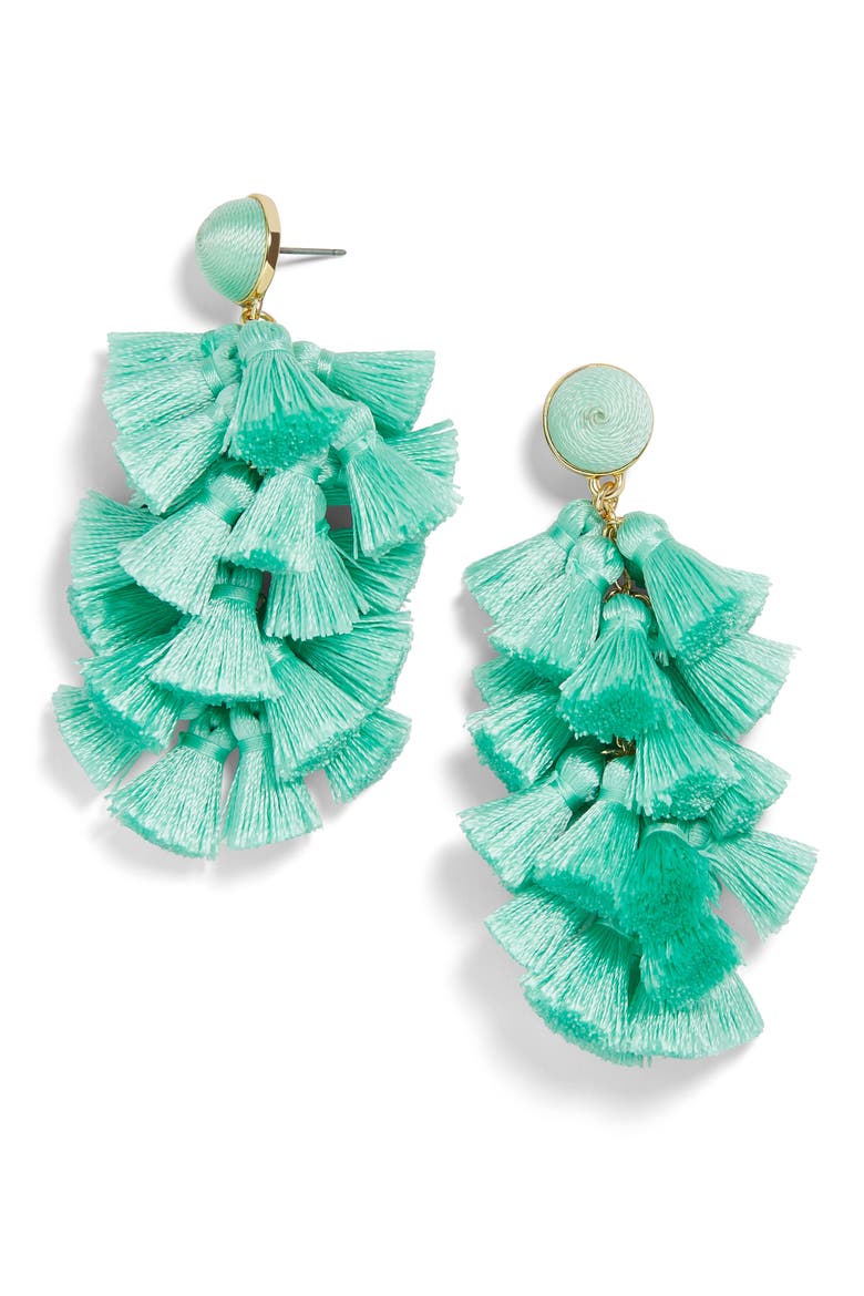 Contessa Tassel Earrings, Main, color, MINT