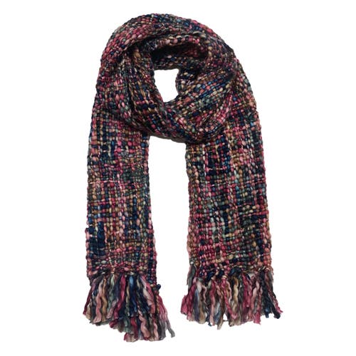 Feelgoodz Artisan Woven Stella 100% Recycled Acrylic Multi Colored Winter Scarf In Multi