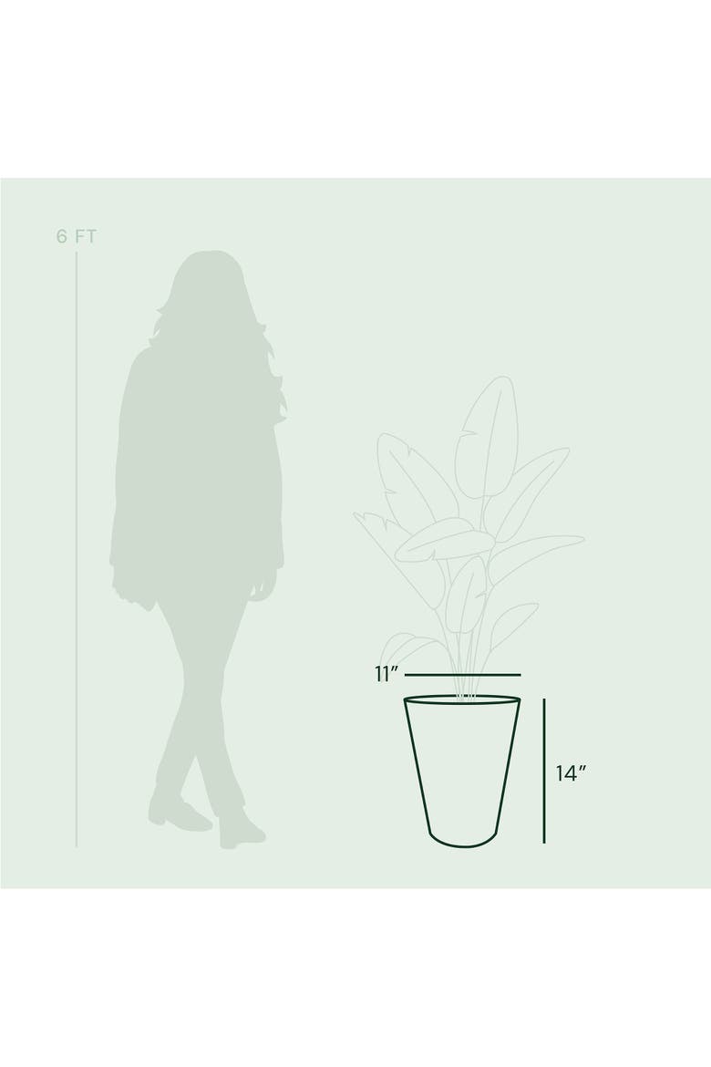 14" Tall Finley Tapered Round Planter, Black, Alternate, color, Black