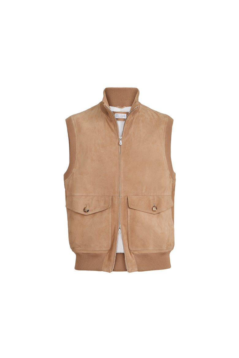 Suede vest, Alternate, color, Light Brown
