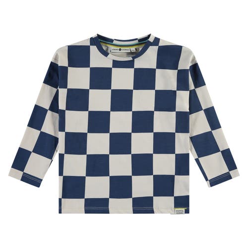 Stains And Stories By Babyface Kids' Allover Checkers Long Sleeve Sweatshirt In Multi
