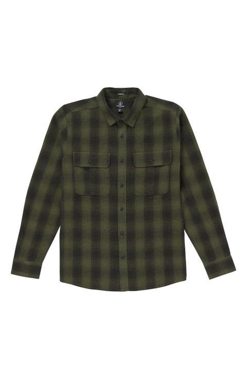 Shadowstone Classic Fit Flannel Button-Up Shirt