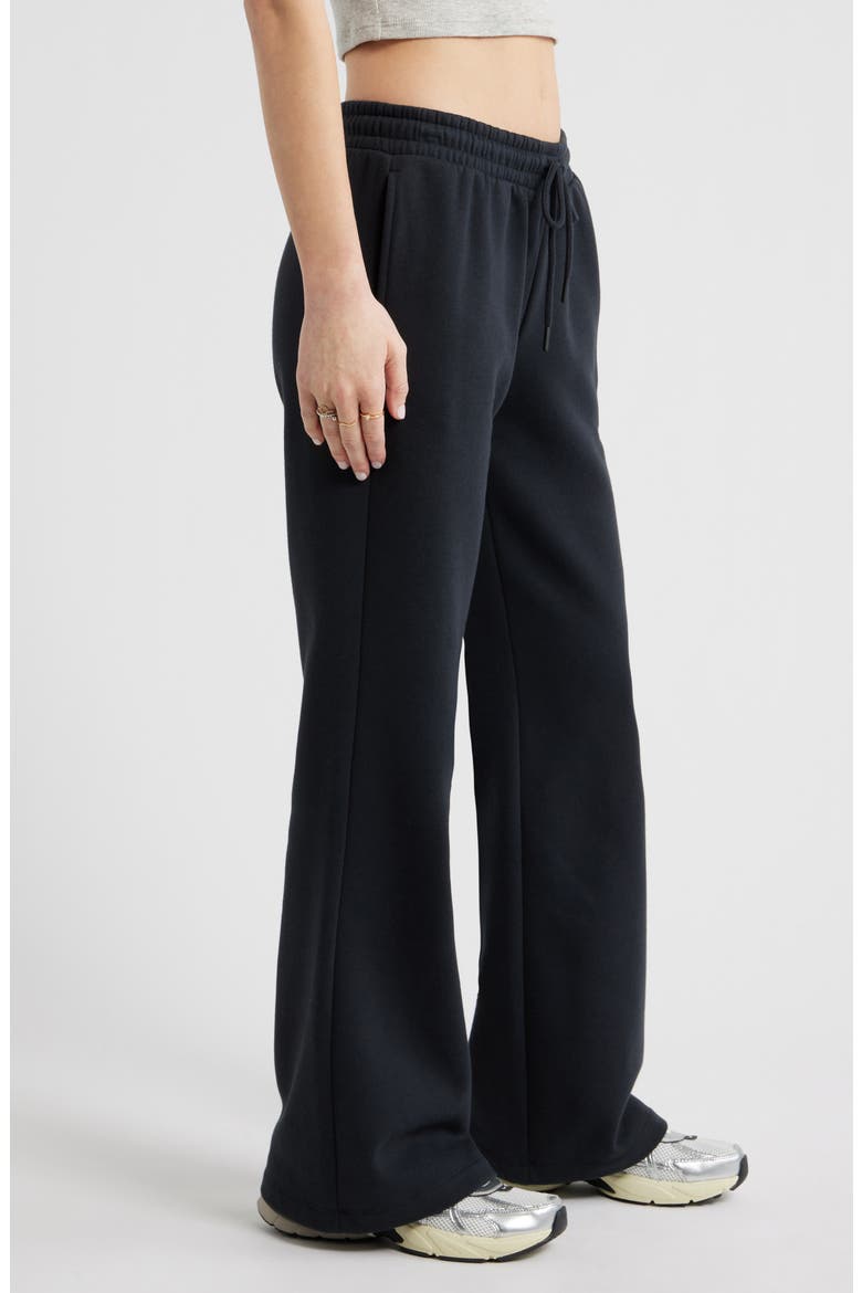 Baggy Flare Leg Sweatpants, Alternate, color, BLACK JET