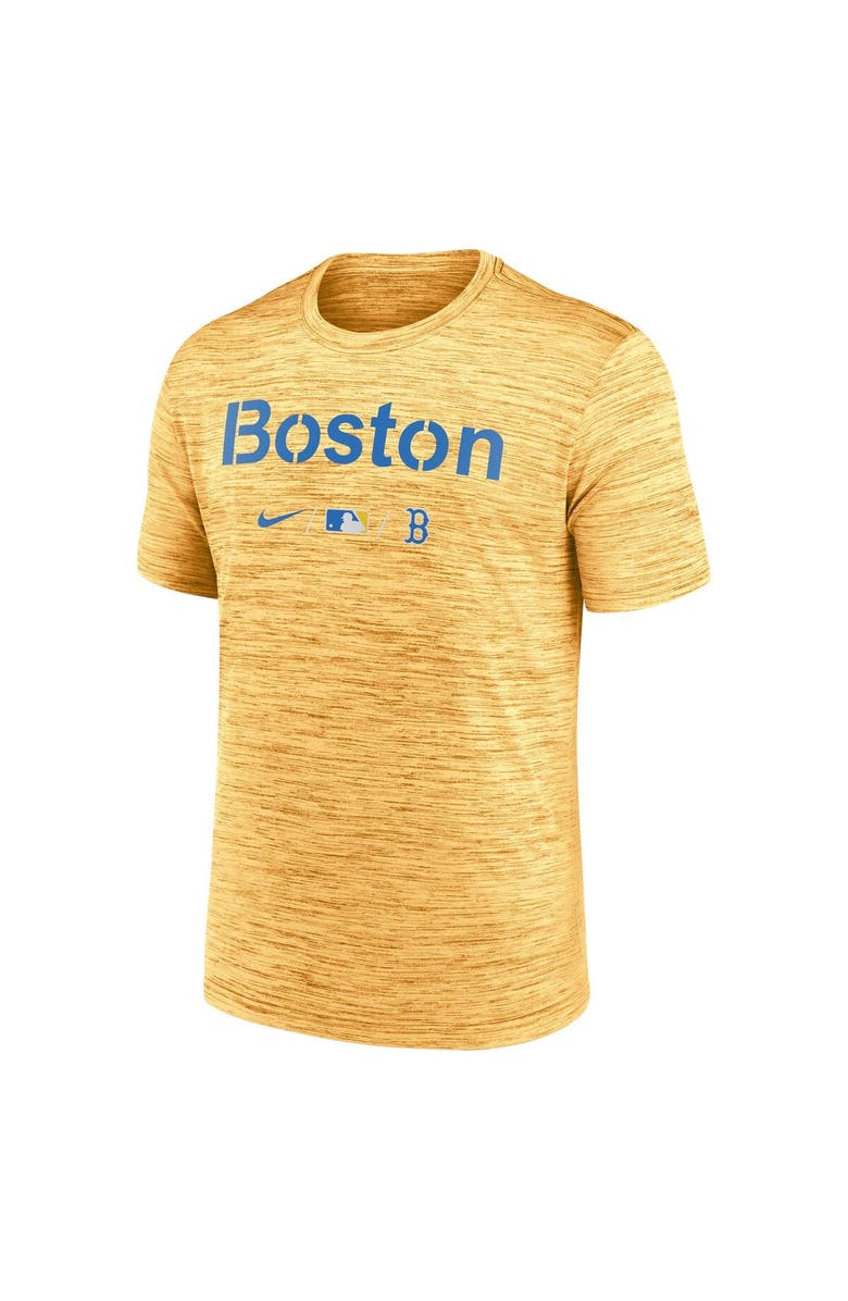 Nike Men's Nike Gold Boston Red Sox Authentic Collection City Connect Velocity Performance T-Shirt, Alternate, color, 