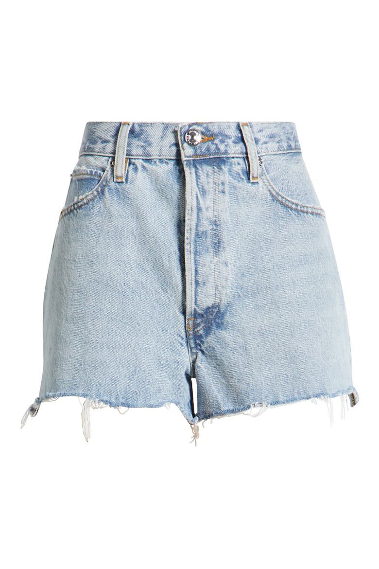 The Dare High Waist Denim Cutoff Shorts, Alternate, color, REASON