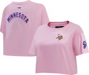 PRO STANDARD Women's Pro Standard Pink Minnesota Vikings Cropped Boxy T-Shirt