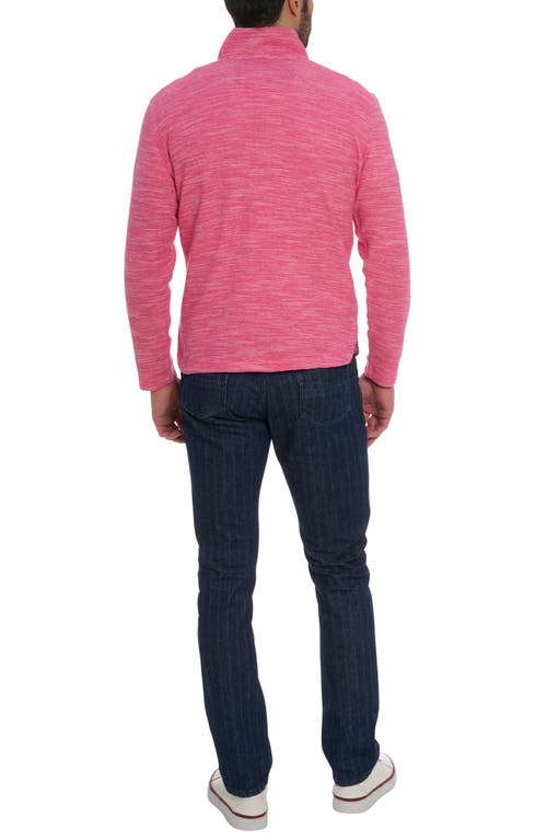 Robert Graham Ledson Space Dye Quarter Zip Top In Purple