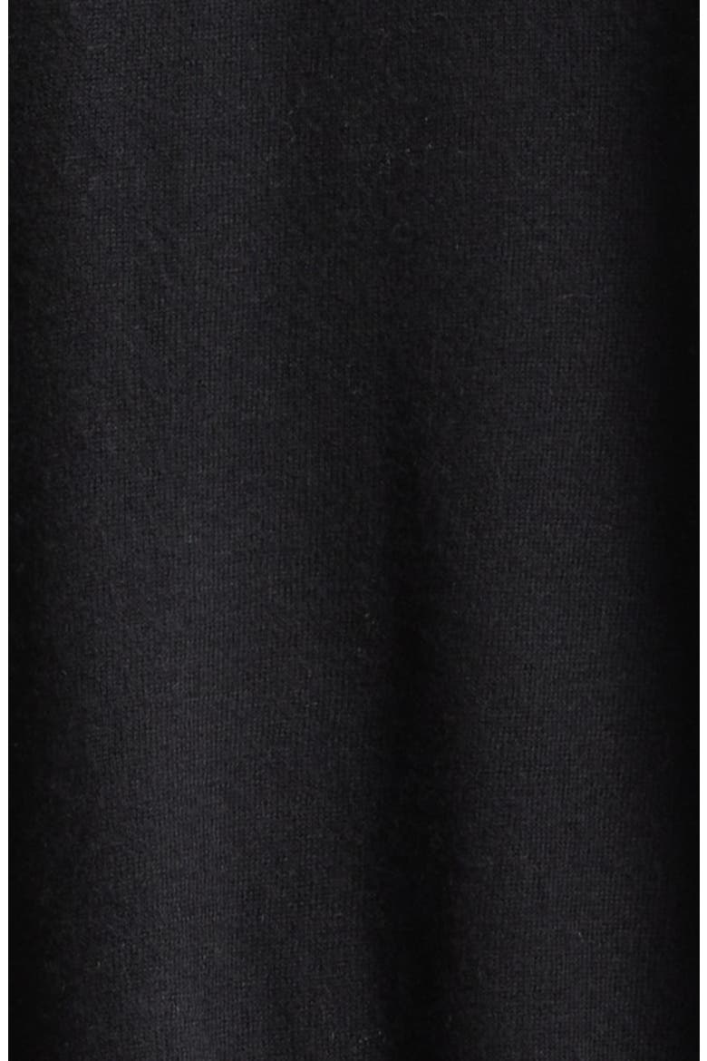Cashmere Bomber Cardigan, Alternate, color, BLACK