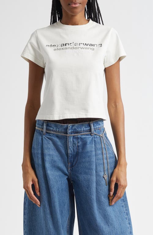 Alexander Wang Shrunken Cotton T-shirt In White
