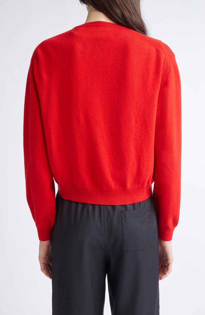 NACKIYÈ Seashell Cashmere Cardigan, Alternate, color, Rouge