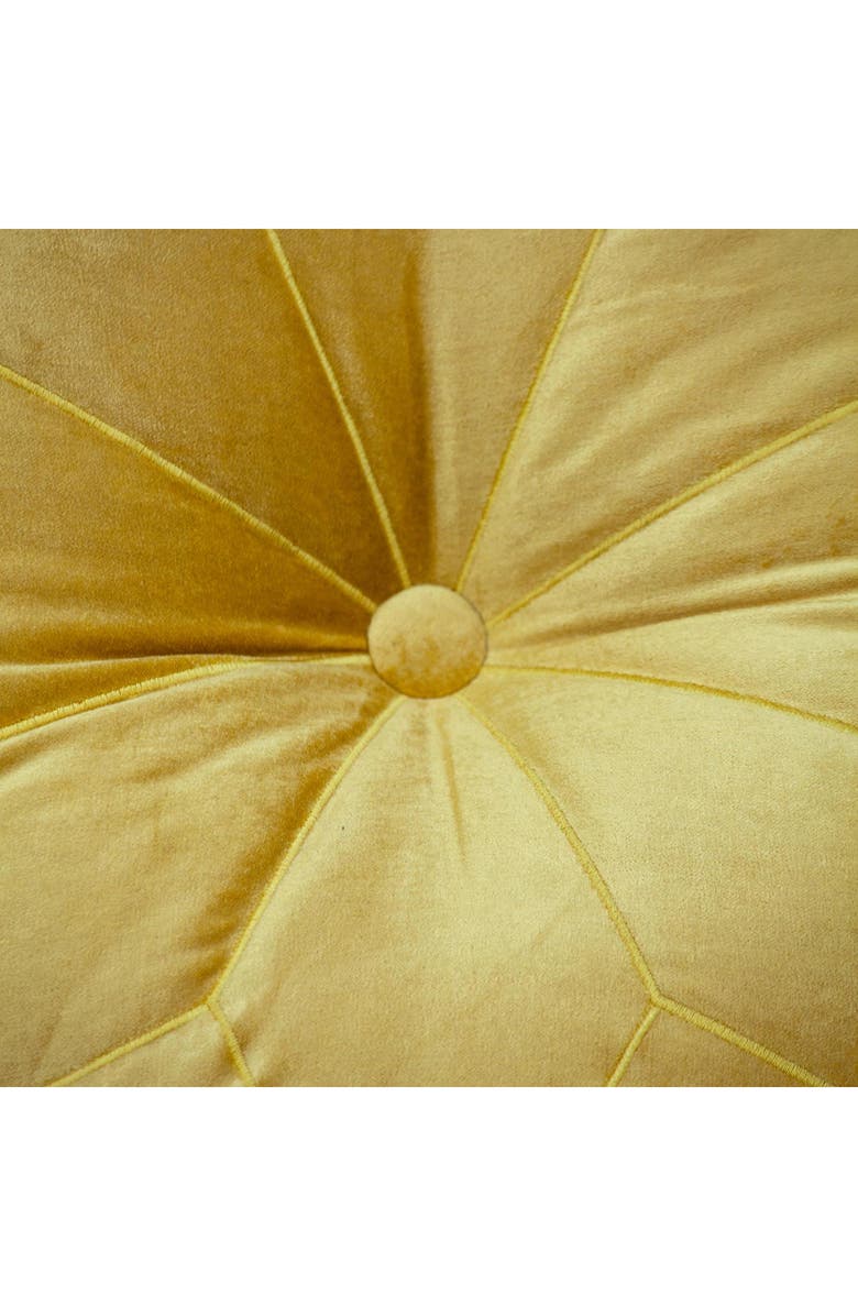 PARKLAND COLLECTION Dorte Transitional Bright Yellow Floor Pillow, Alternate, color, 