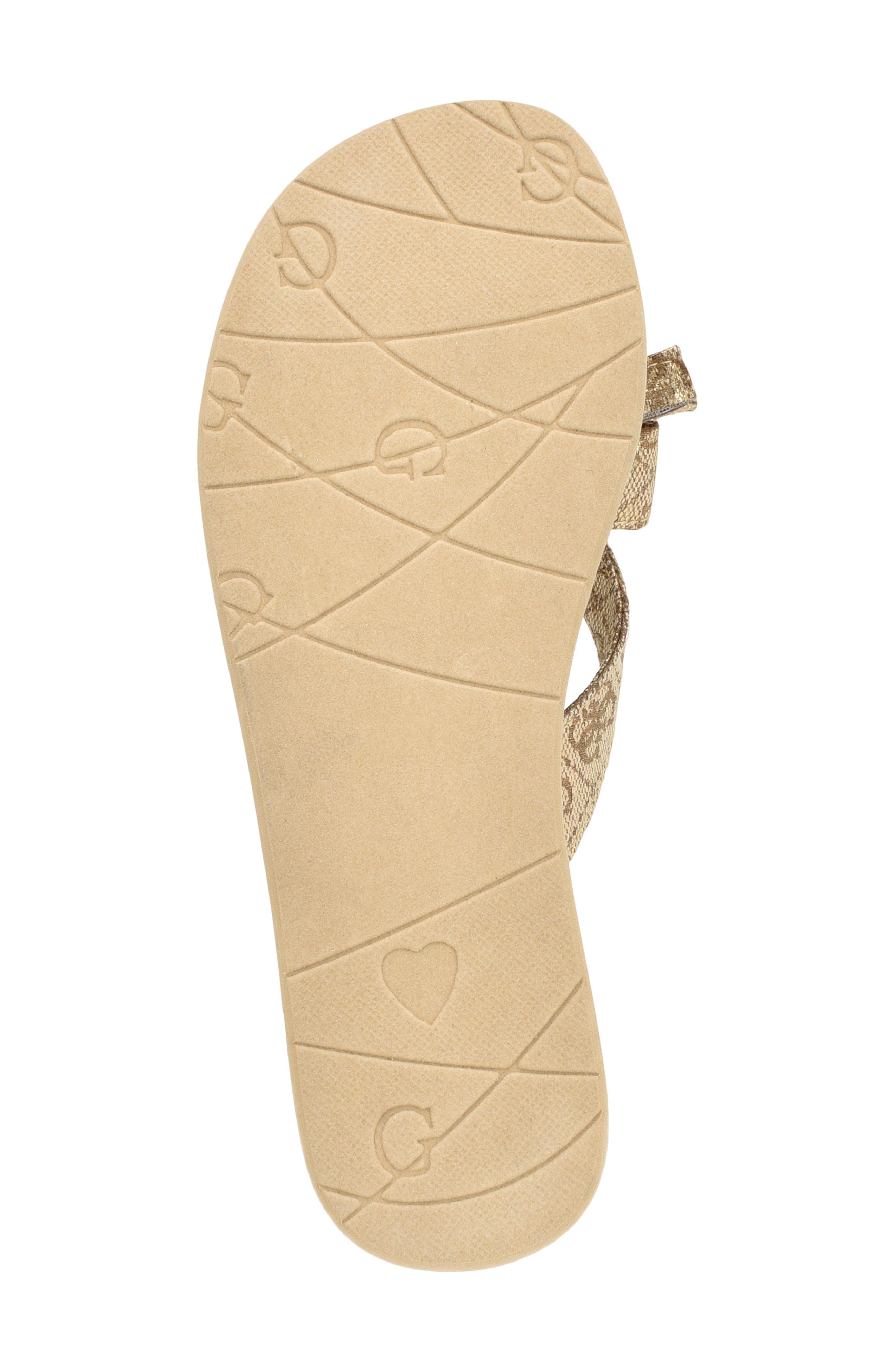 GUESS Tuta Flip Flop, Alternate, color, Gold 710