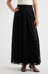 NIKKI LUND James Floral Lace Maxi Skirt