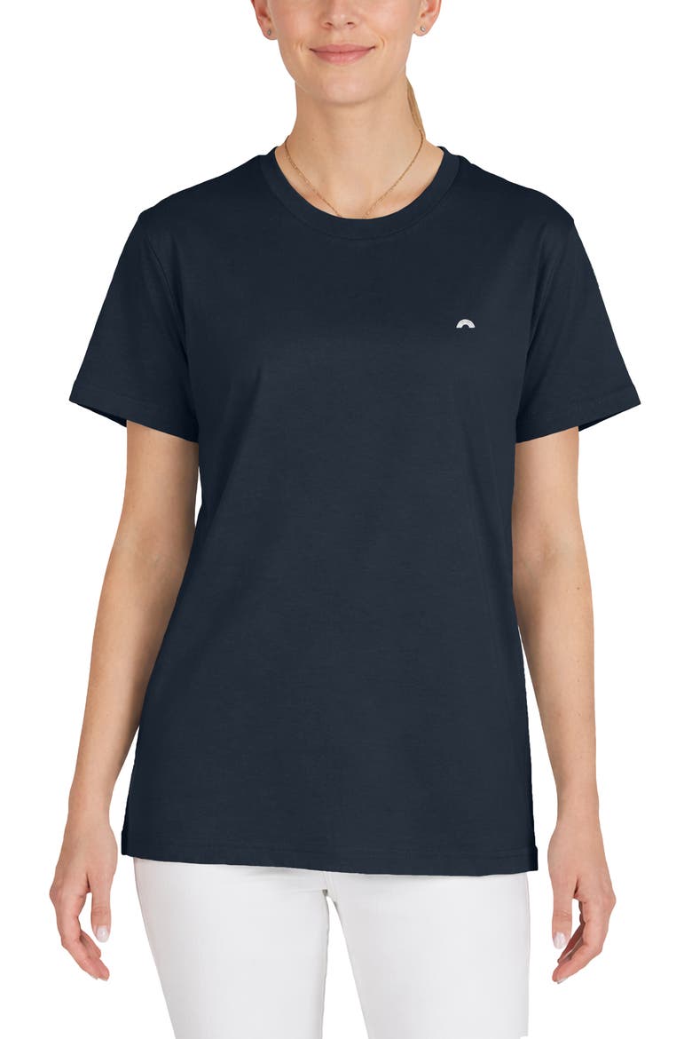 Womens Lil Rainbow Lightweight Jersey Tee, Main, color, Navy Blue