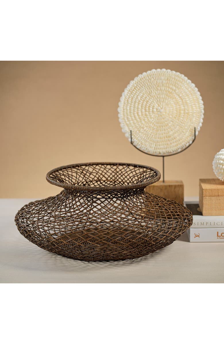 Zodax Rattan Vase, Alternate, color, Brown