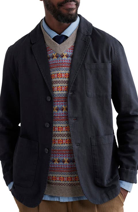 Tollgate Herringbone Linen & Organic Cotton Blazer