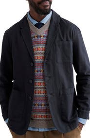 Seasalt Cornwall Tollgate Herringbone Linen & Organic Cotton Blazer