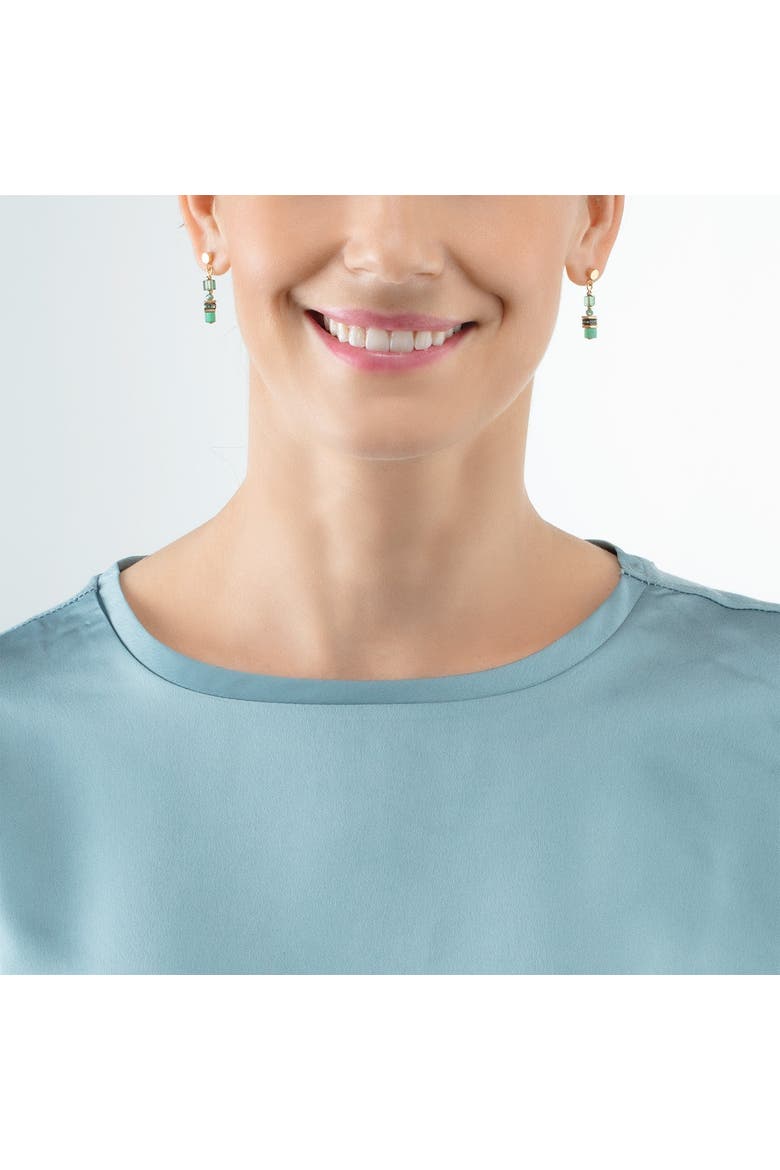 Earrings Mini Cubes Earrings, Alternate, color, Green