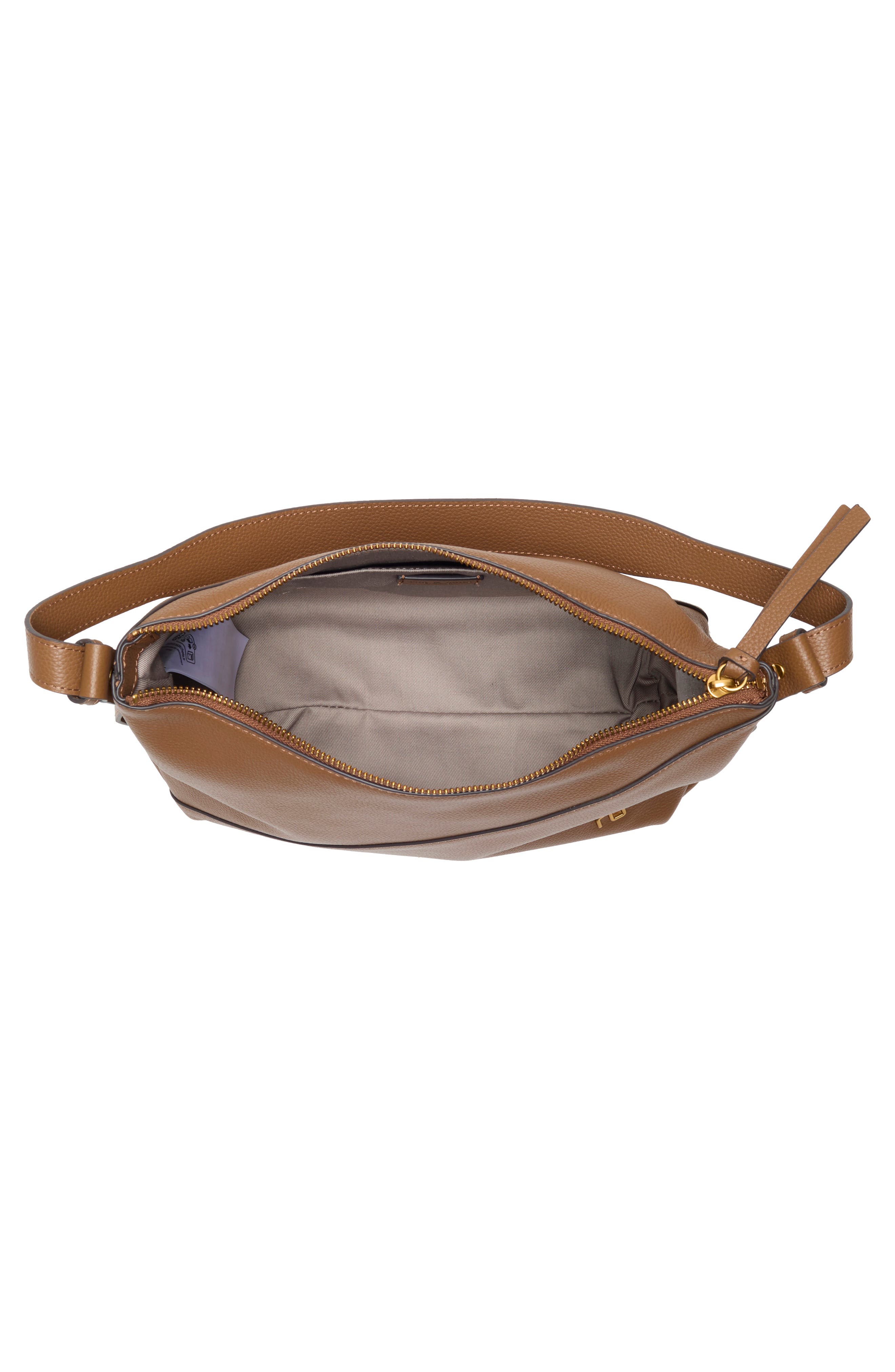 Fulton Leather Shoulder Bag, Alternate, color, COGNAC