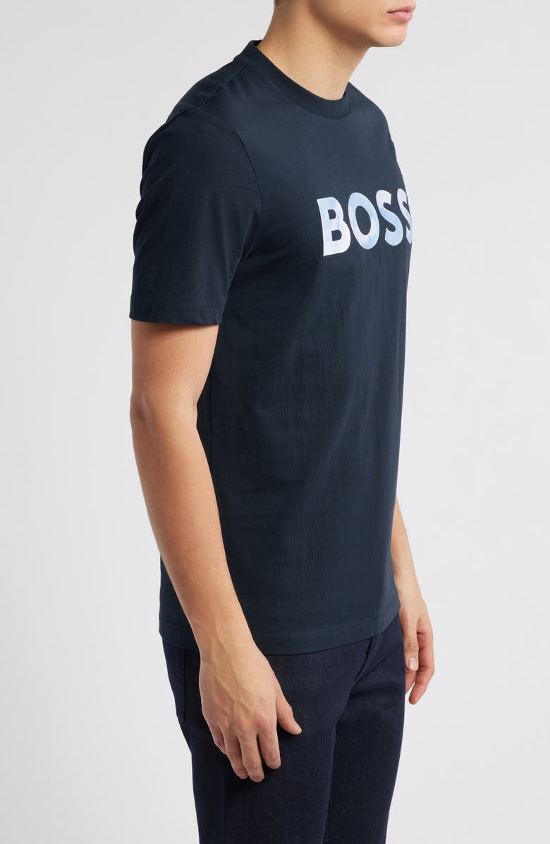 BOSS Thompson Logo Graphic T-Shirt, Alternate, color, Dark Blue