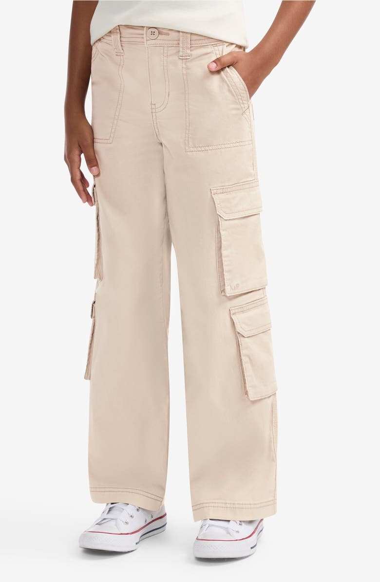 abercrombie kids Kids' Utility Cargo Pocket Cotton Pants, Alternate, color, Simply Taupe