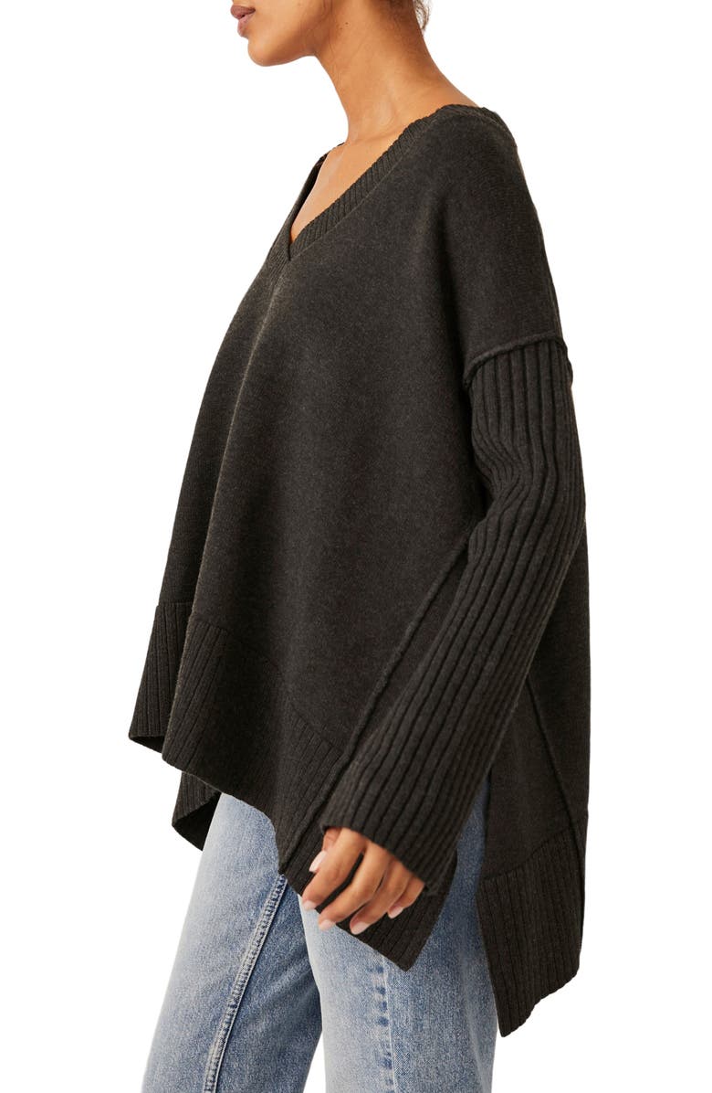 Free People Orion A-Line Tunic Sweater, Alternate, color,