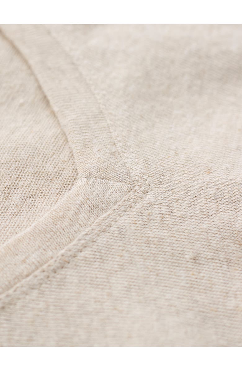 Celtic & Co. Relaxed V-Neck Linen Blend T-Shirt, Alternate, color, Undyed Ecru