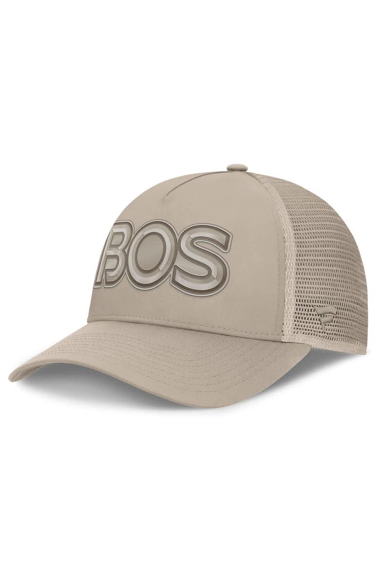 FANATICS Women's Fanatics Tan Boston Bruins Authentic Pro Road Trucker Adjustable Hat, Main, color, Tan