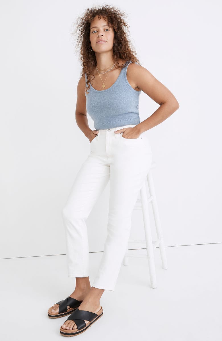 Madewell The Curvy Perfect Vintage Jeans, Alternate, color, Tile White