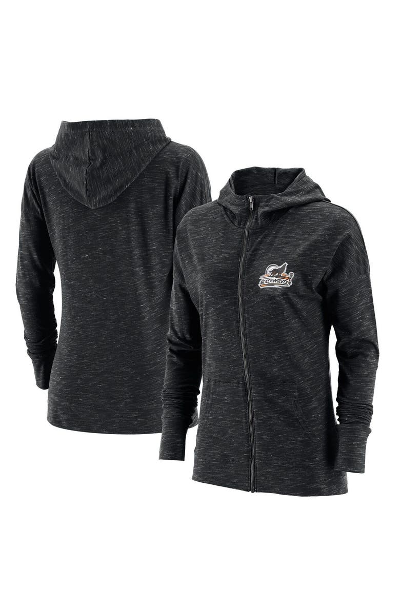 ADPRO Sports Women's Black New England Black Wolves Primary Logo Full-Zip Hoodie, Main, color, 