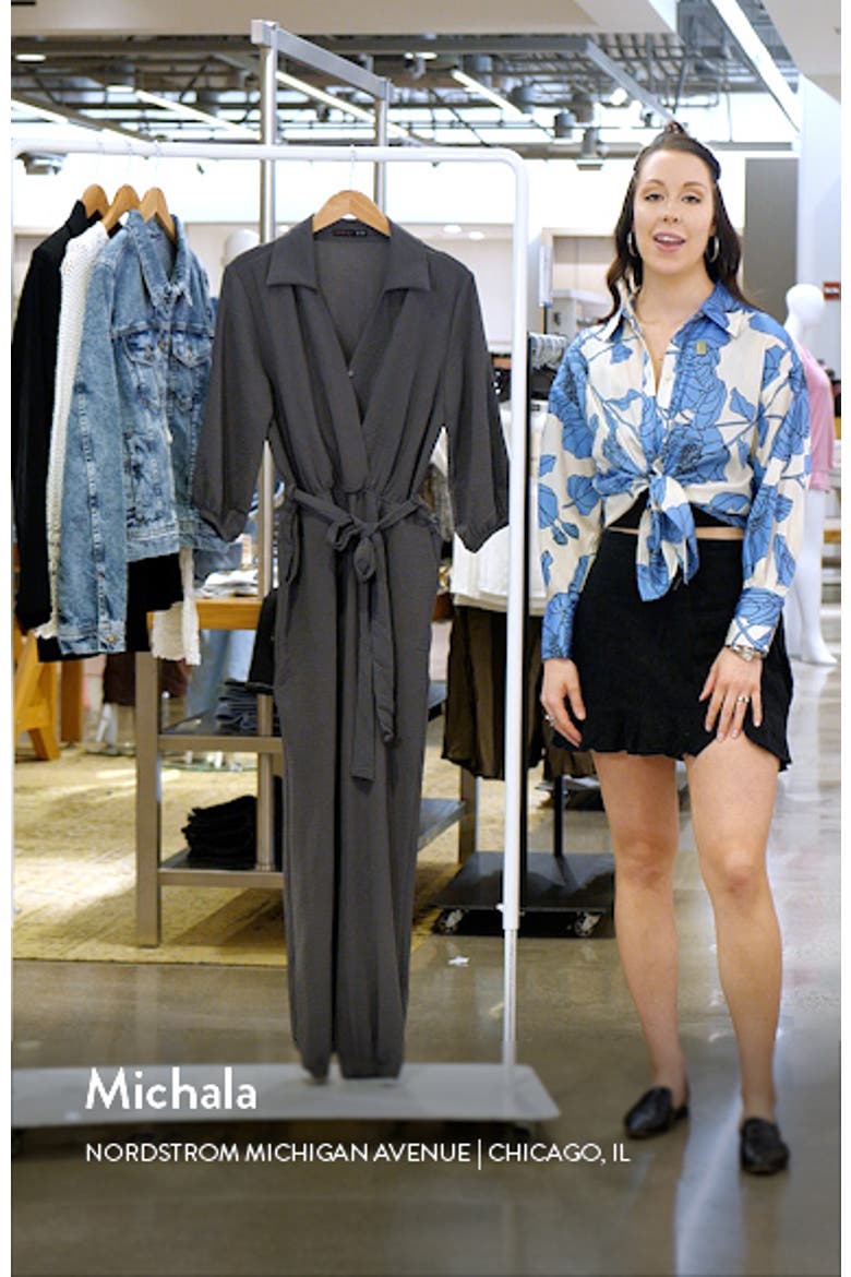 Tie Waist Long Sleeve Jumpsuit video
