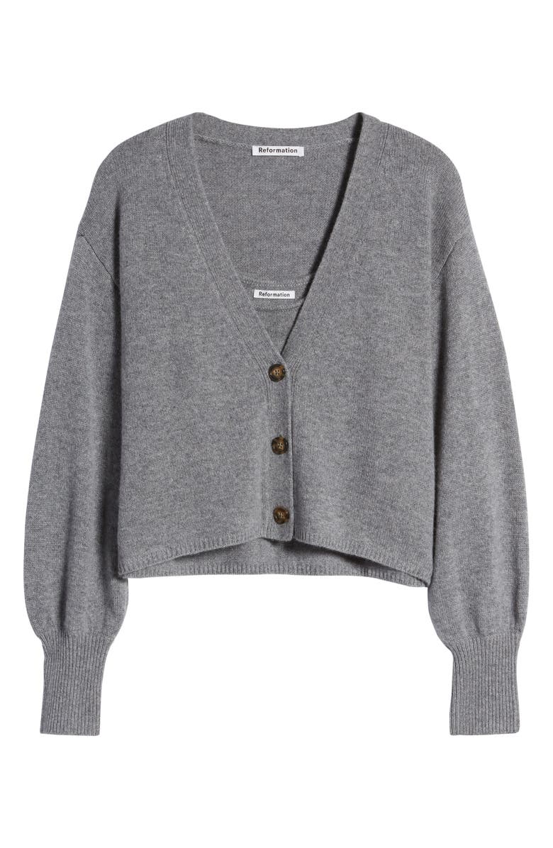 Reformation Varenne Recycled Cashmere & Cashmere Sweater & Camisole, Alternate, color, 