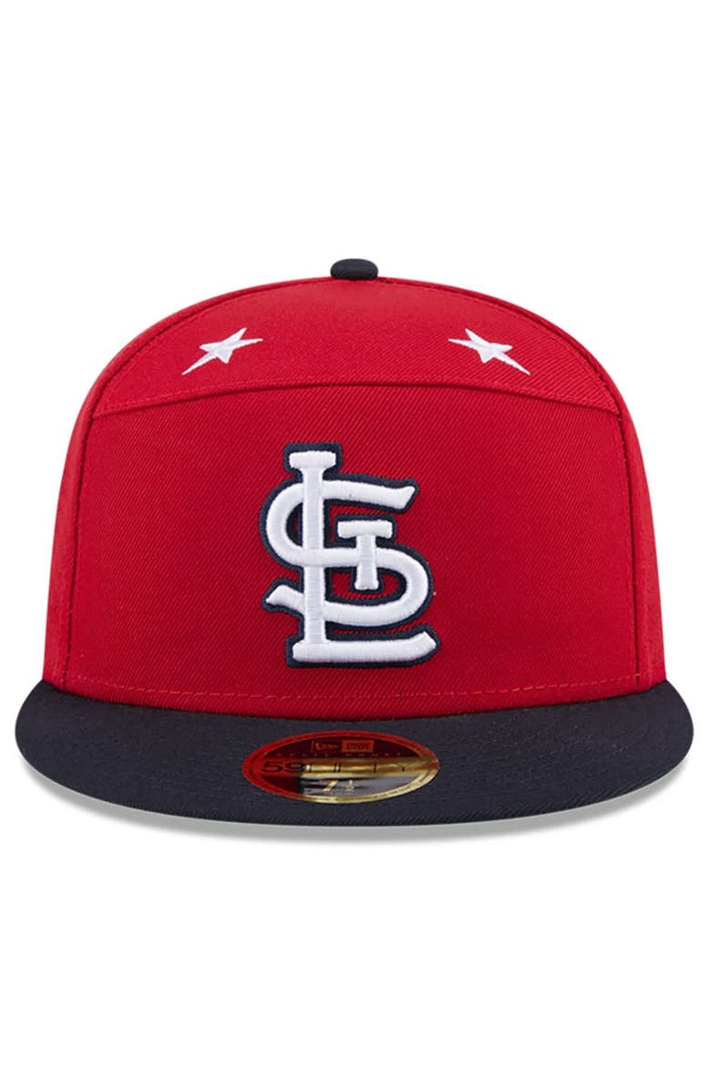 New Era Men's New Era Red/Navy St. Louis Cardinals 2025 MLB All-Star Game Side Patch 59FIFTY Fitted Hat, Alternate, color, Red
