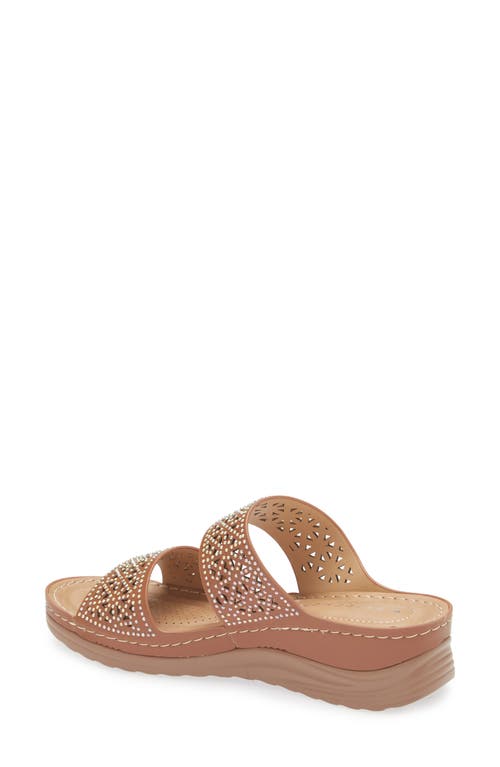 Extreme By Eddie Marc Rhinestone Studded Wedge Sandal