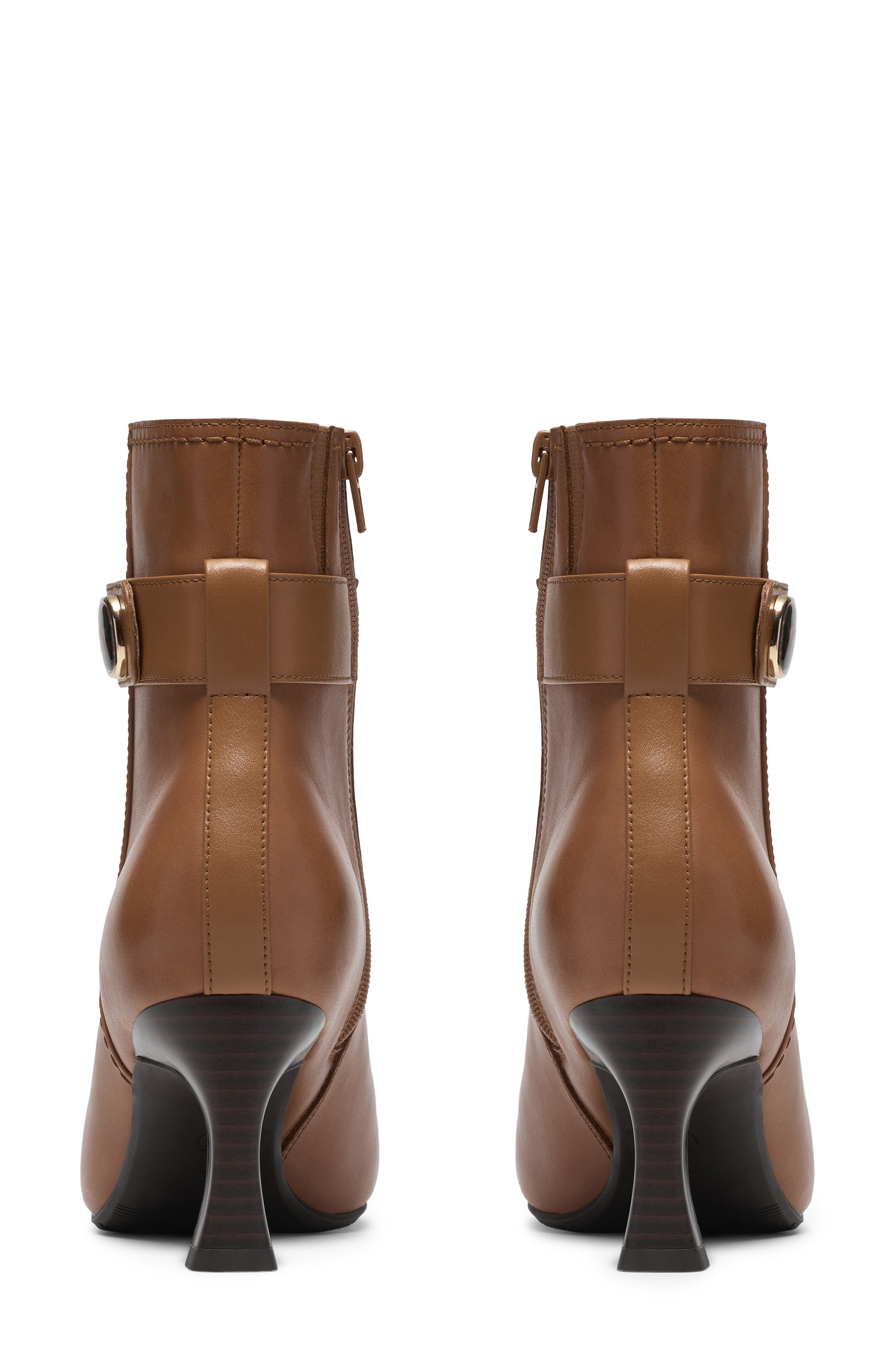 Tammitha Nora Leather Bootie, Alternate, color, TAN LEATHER