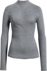 BOSS Foliora Virgin Wool Rib Funnel Neck Sweater