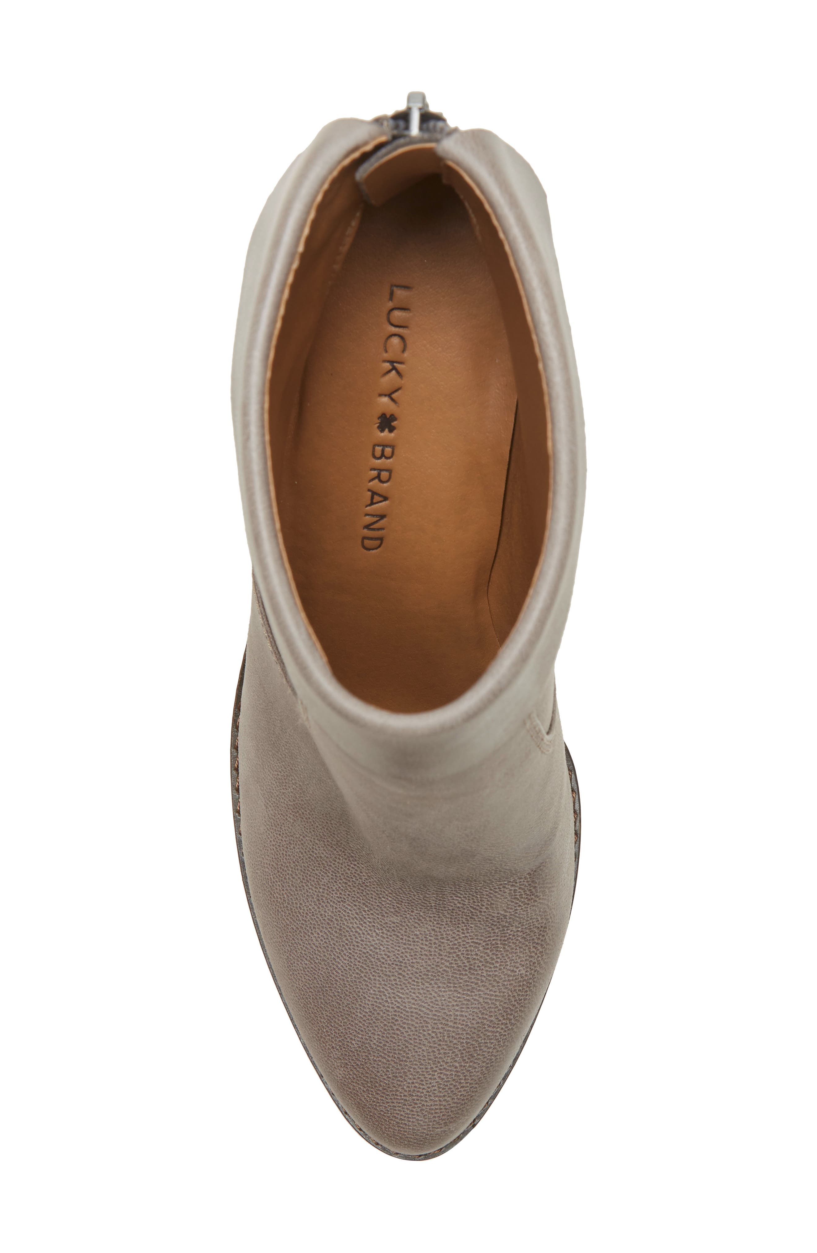 Nycott Leather Bootie, Alternate, color, TITANIUM LEATHER GREY
