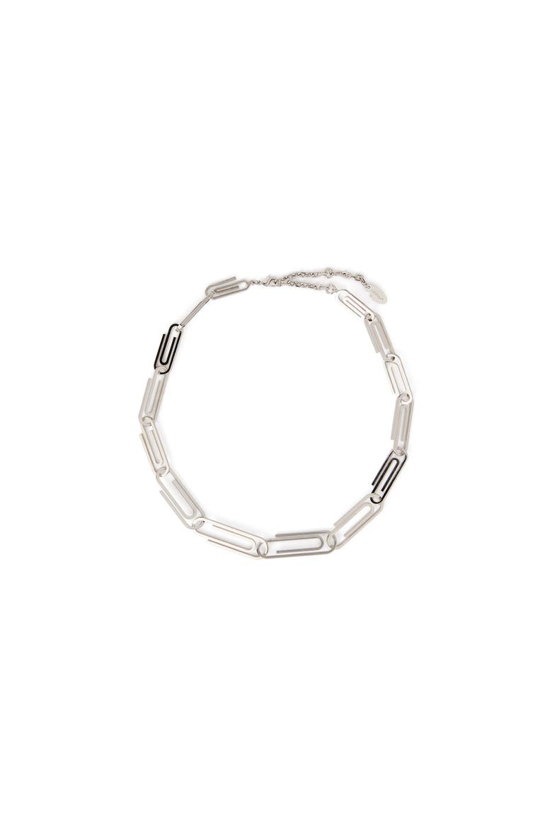 Men's Paperclip Chain Necklace, Main, color, Silver