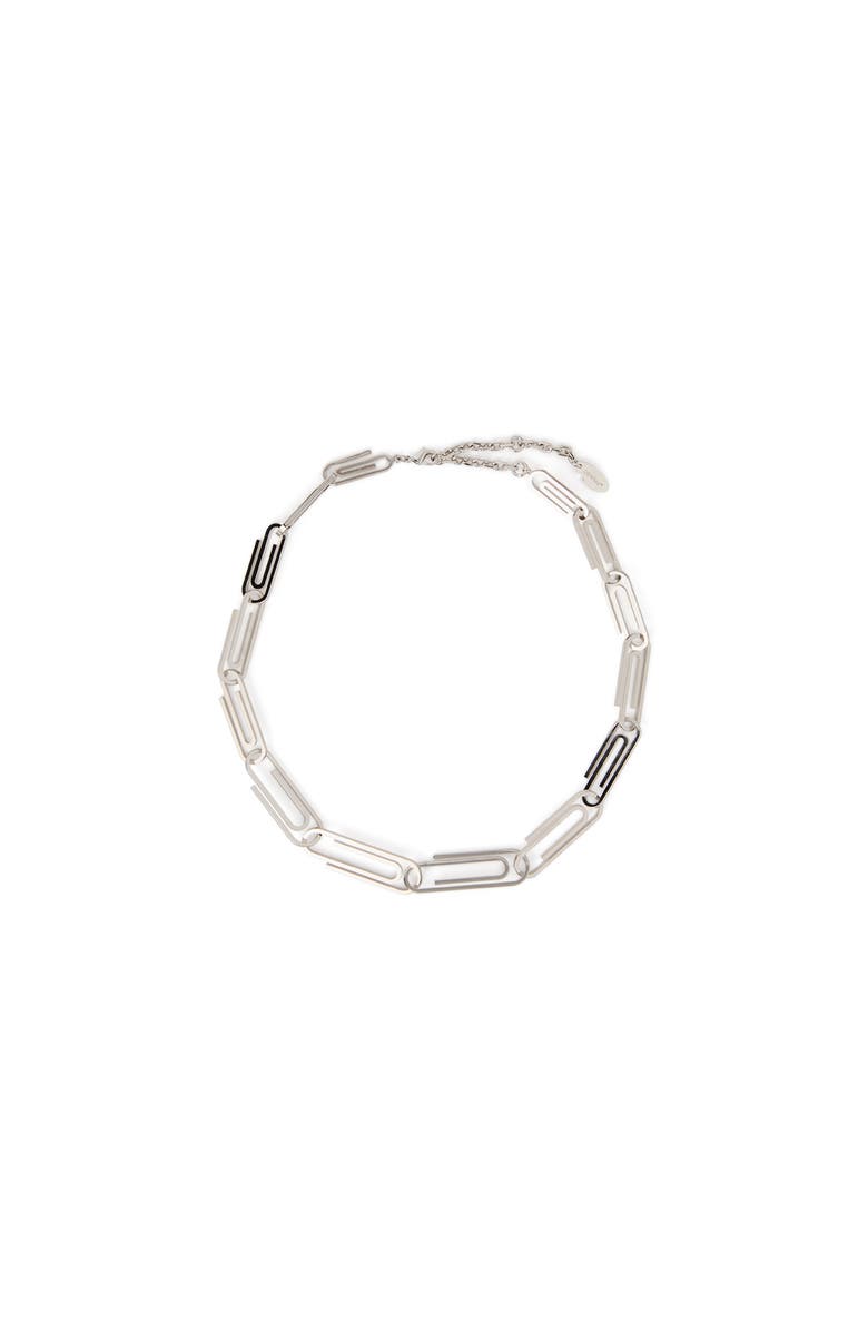 OFF WHITE Men's Paperclip Chain Necklace, Main, color, Silver