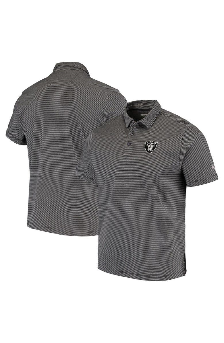 Tommy Bahama Men's Tommy Bahama Black Las Vegas Raiders Sport Pacific Shore Polo, Main, color, 